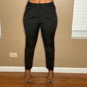 Black pants with drawer string waist